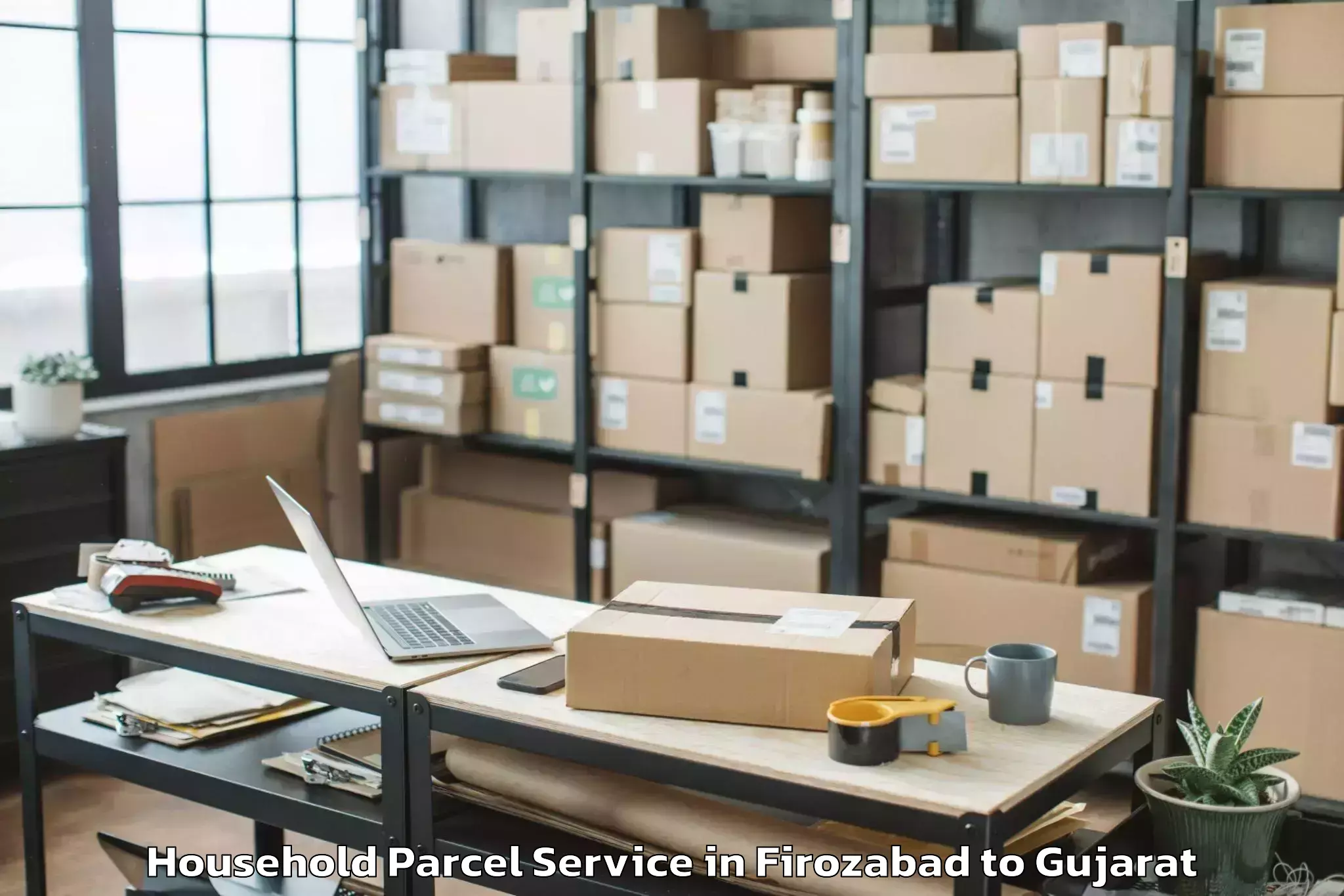 Book Firozabad to Balasinor Household Parcel